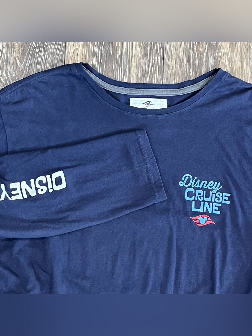 Disney Cruise Line Anchors Away 98 Blue Long Sleeve Shirt Mens XXL